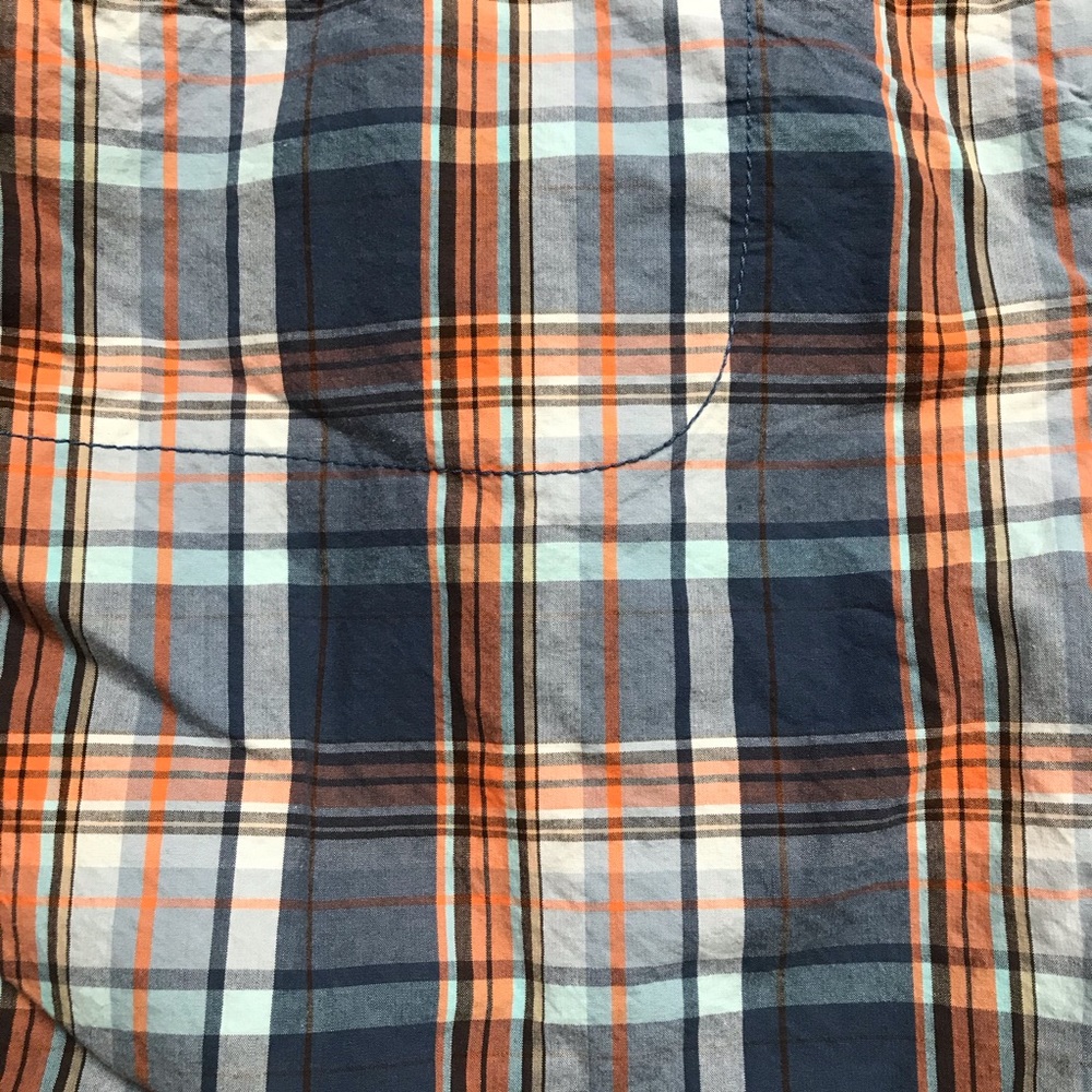 French Cuff Blue Orange Plaid Skort, EUC, 16W - Picture 4 of 11